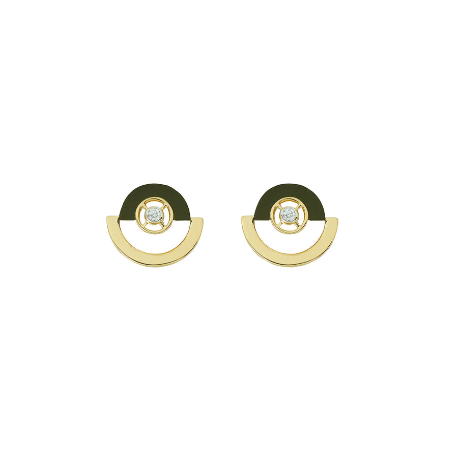 Kavant & Sharart Petite Twist Reflection Earrings - Earrings - Broken English Jewelry front view