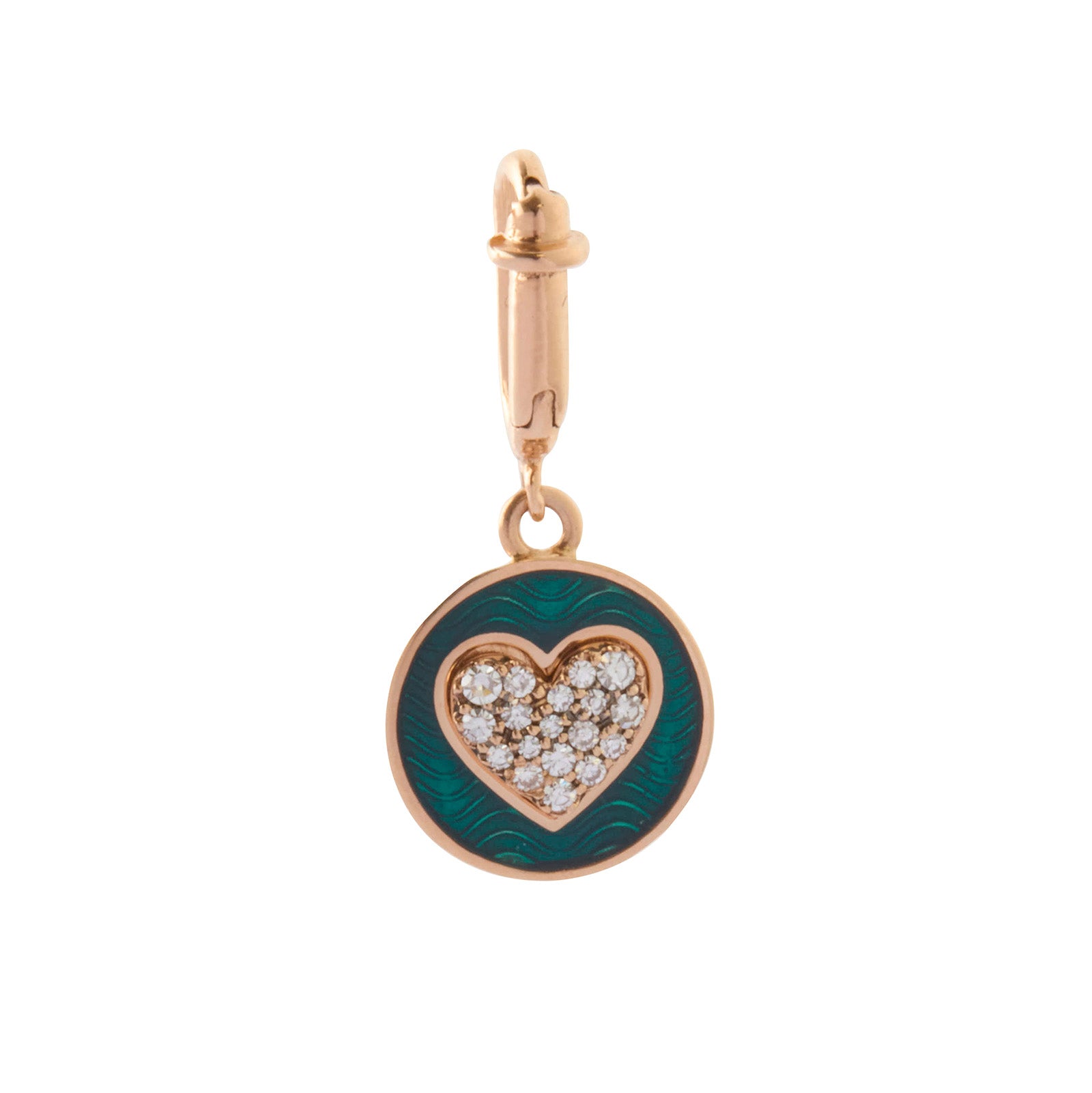 Selim Mouzannar Kastak Heart Charm - Petrol Enamel - Charms & Pendants - Broken English Jewelry