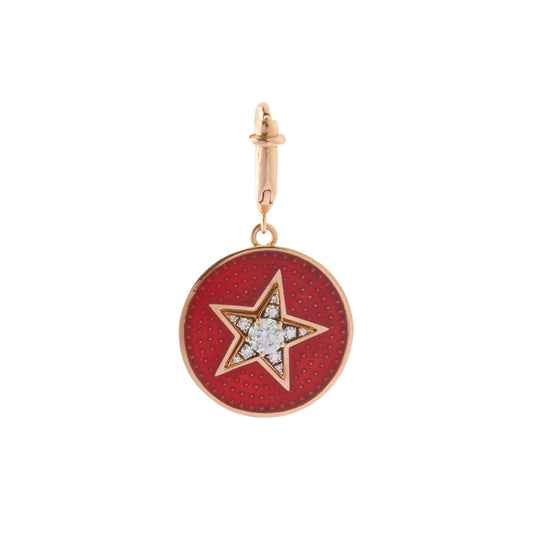 Kastak Star Charm - Rusty Red Enamel - Main Img