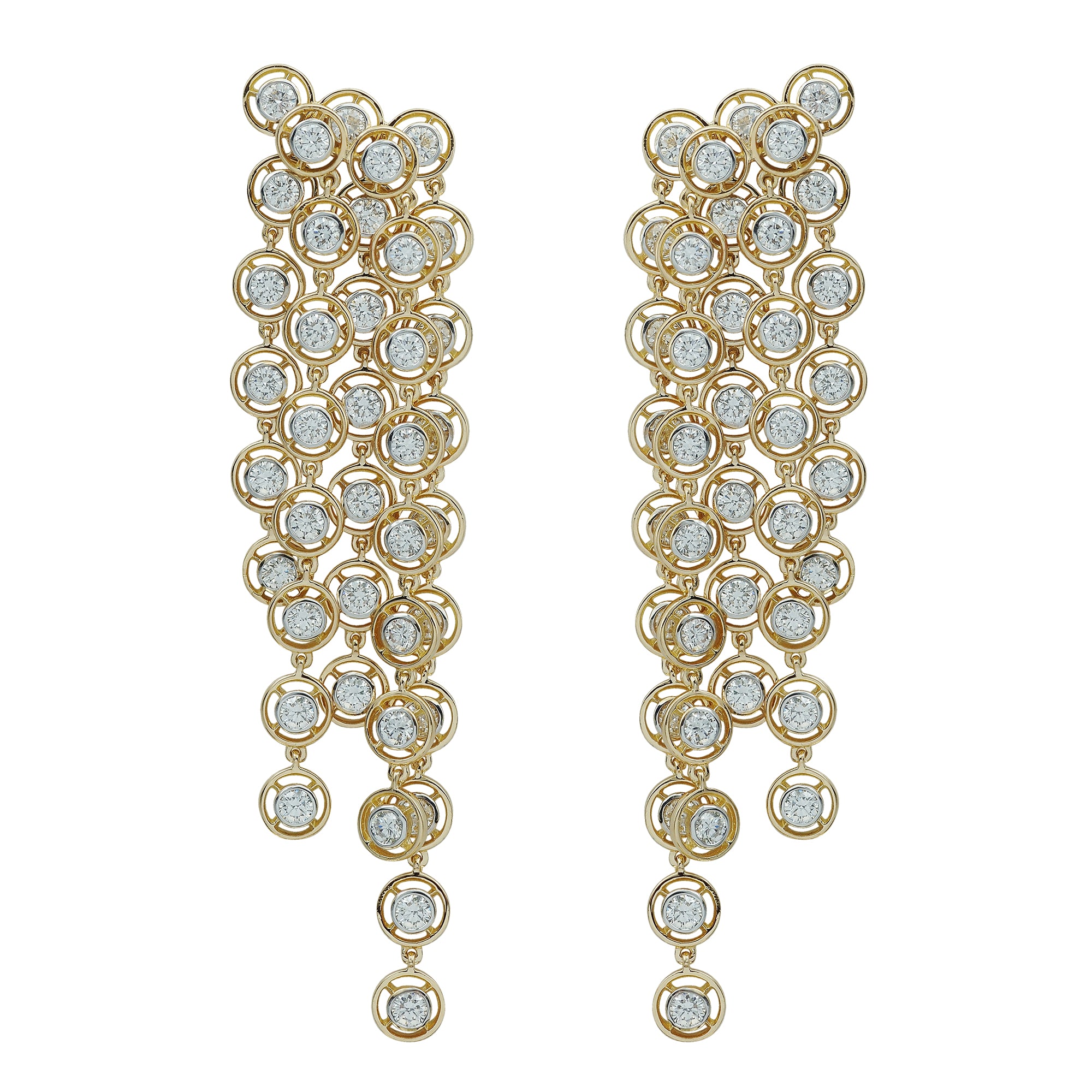 Diamond Mingle Cascading Drop Earrings