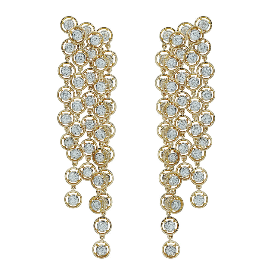 Diamond Mingle Cascading Drop Earrings