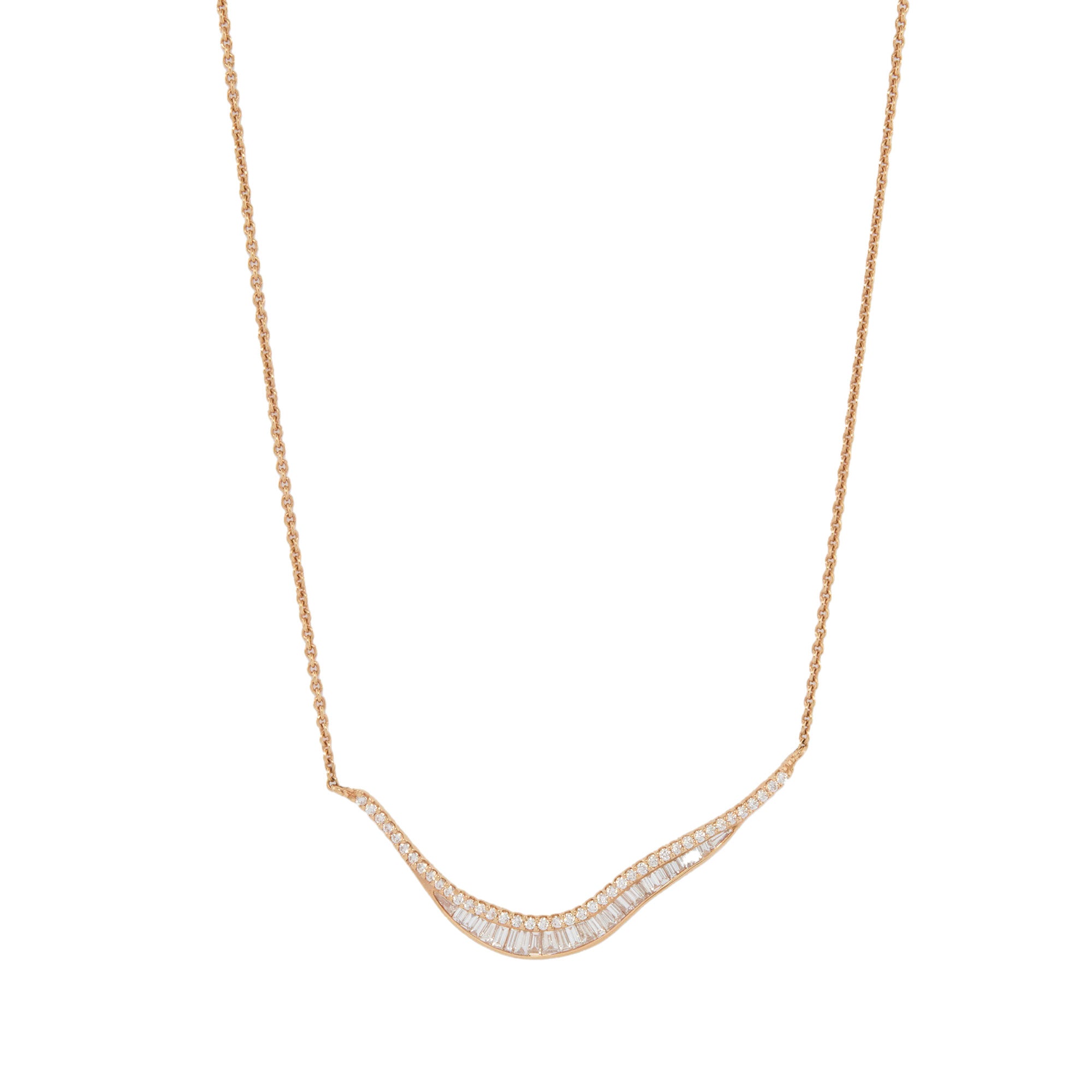 Diamond Talay Wave Necklace