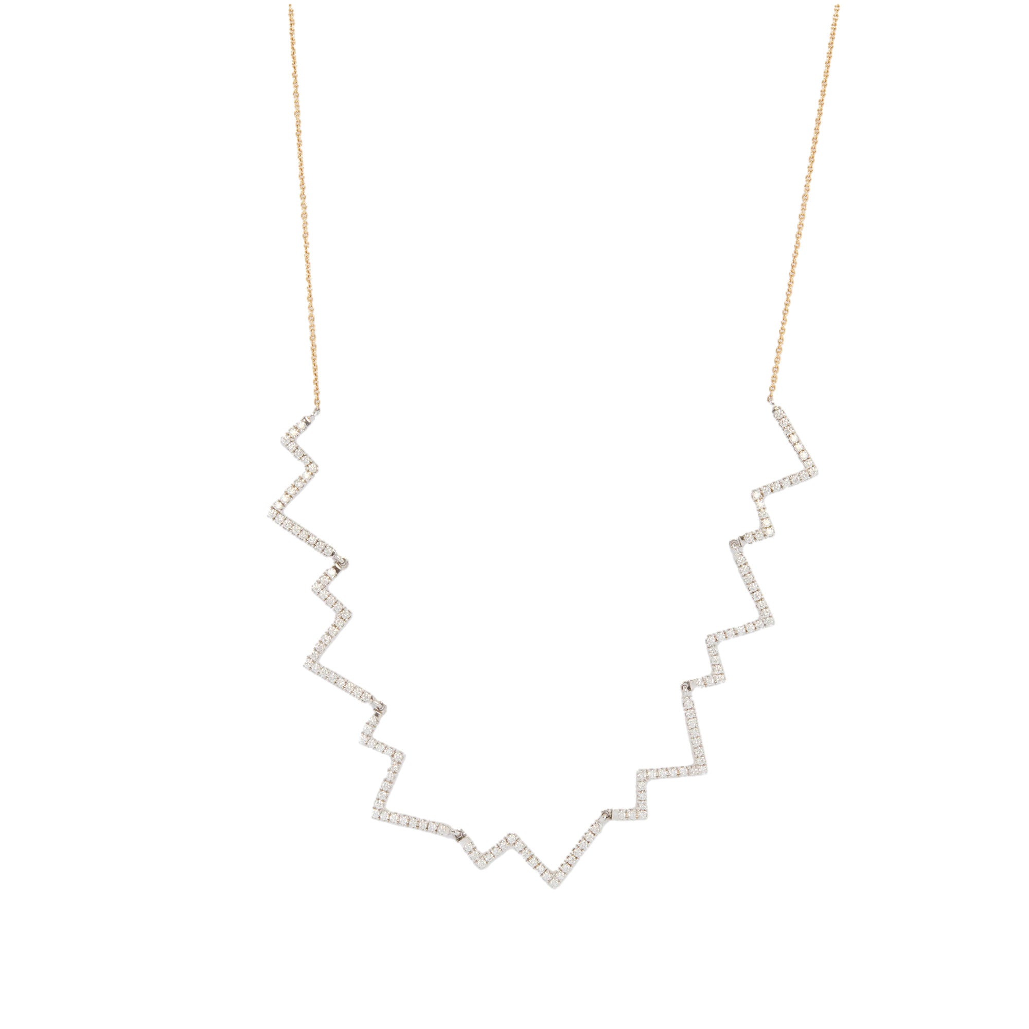 Diamond Ziggy Tennis Necklace