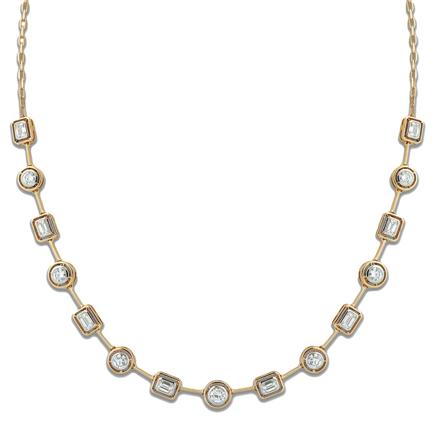 Diamond and Emerald Mingle Necklace