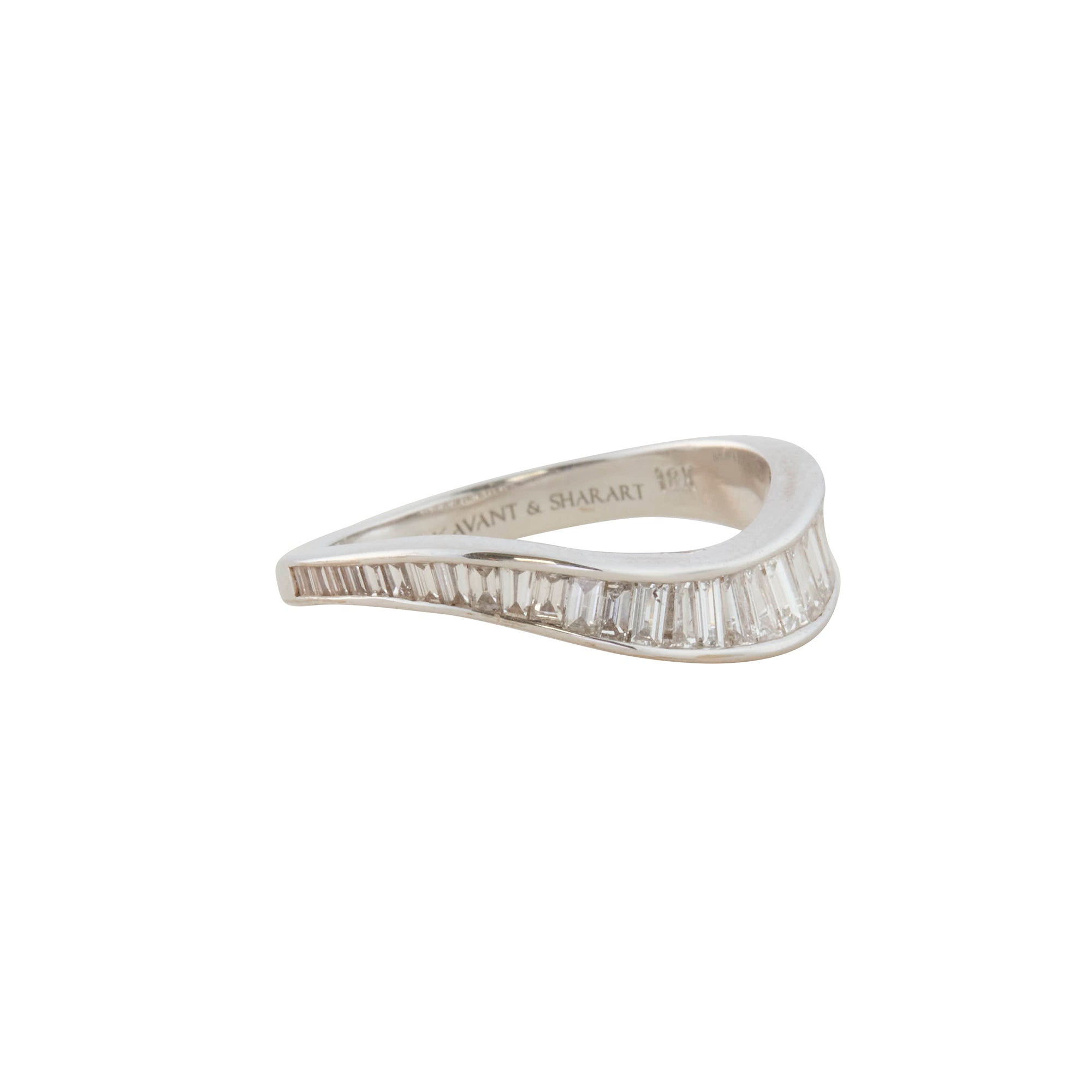 Baguette Diamond Talay Wave Ring