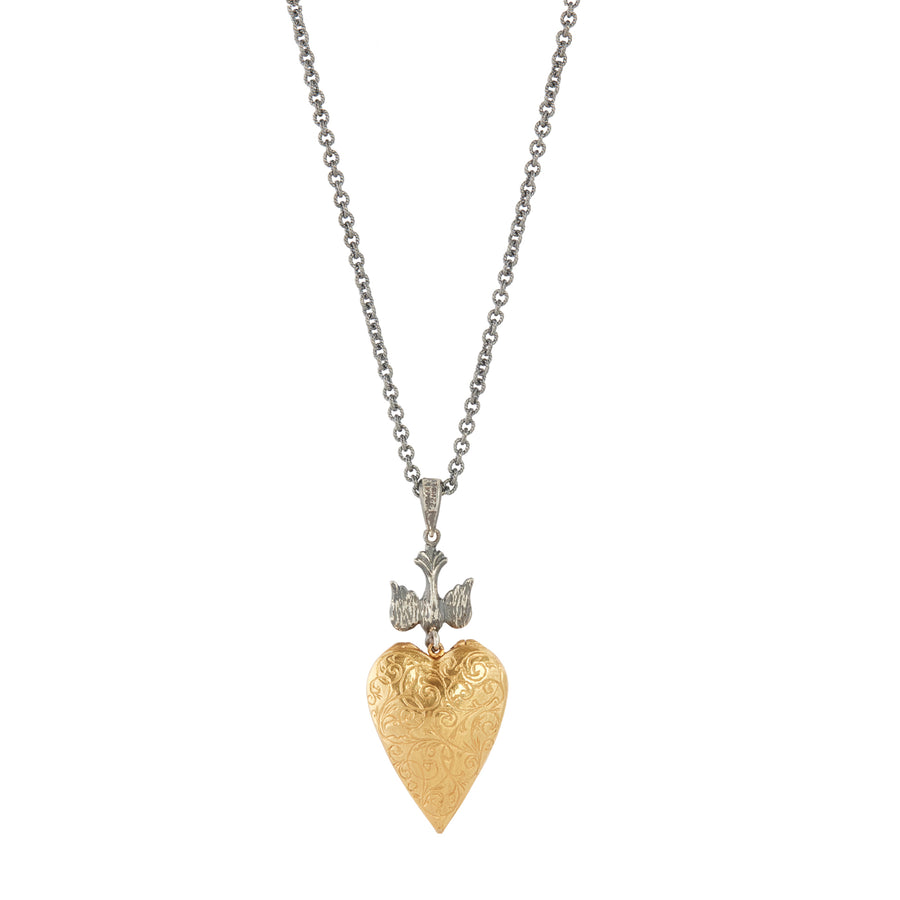 Arman Sarkisyan Engraved Love Locket Necklace, back view