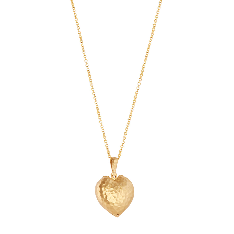Arman Sarkisyan Hammered Puff Love Locket Necklace with Heart Center, back view