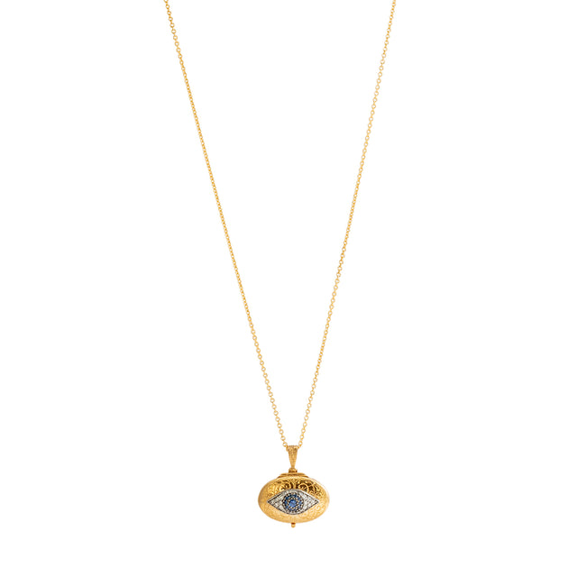 Arman Sarkisyan Evil Eye Locket Necklace - Necklaces - Broken English Jewelry