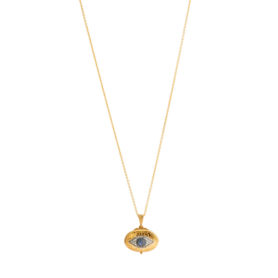 Arman Sarkisyan Evil Eye Locket Necklace - Necklaces - Broken English Jewelry