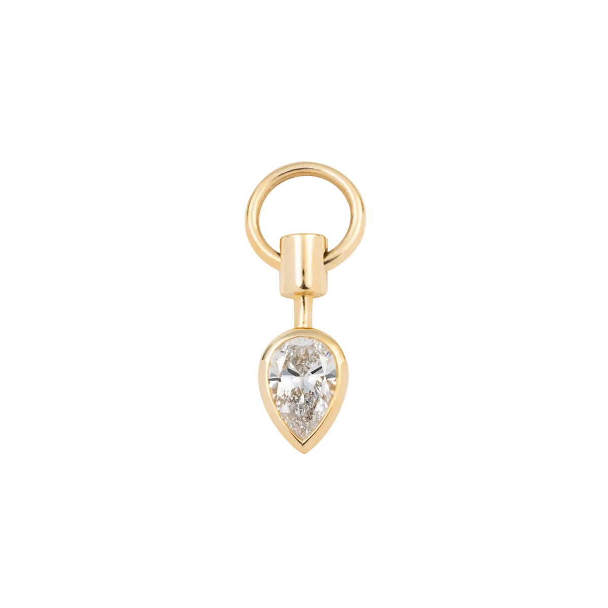 Lab Grown Pear Diamond Hypnotic Pendulum Charm