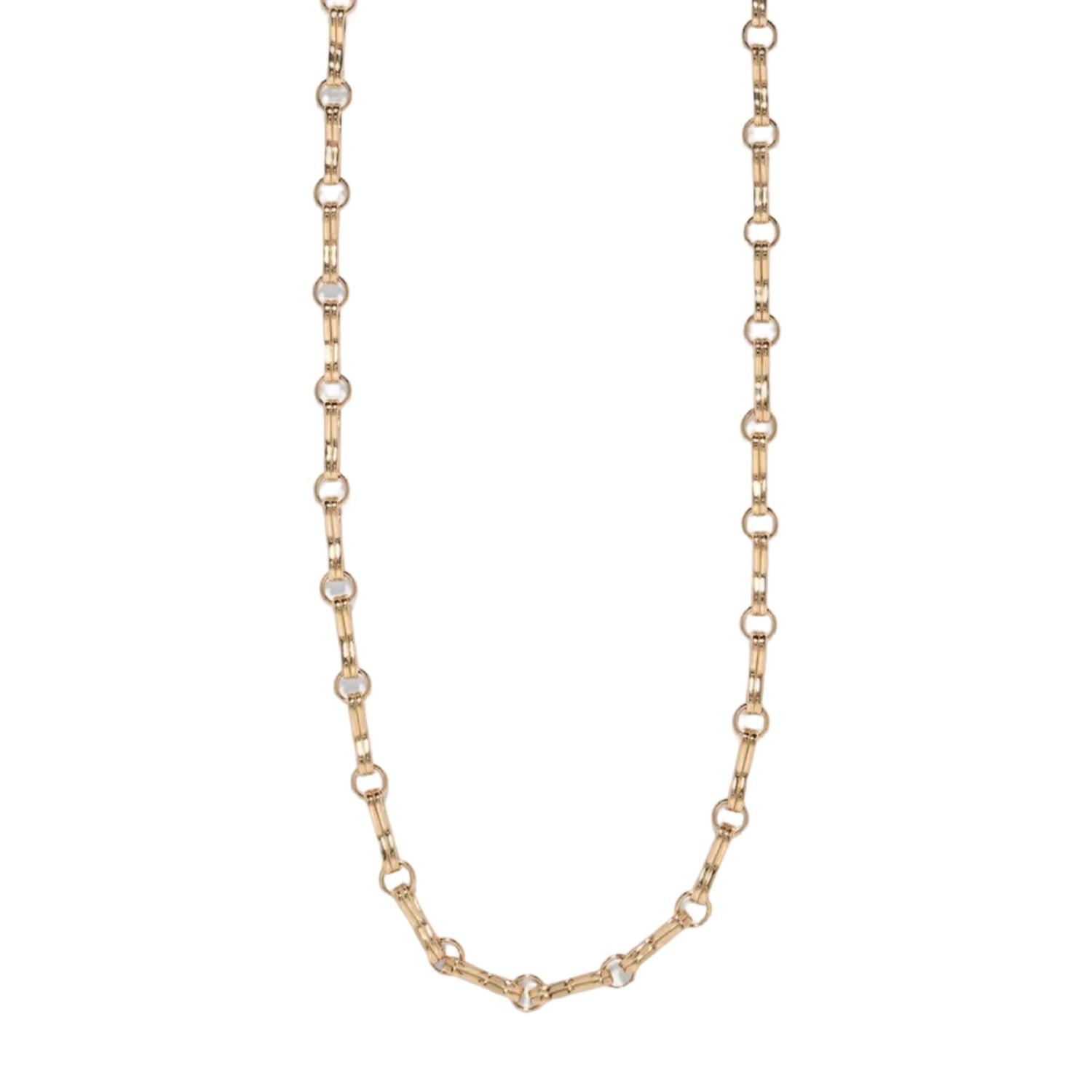 Large Motif Double Link Chain Necklace