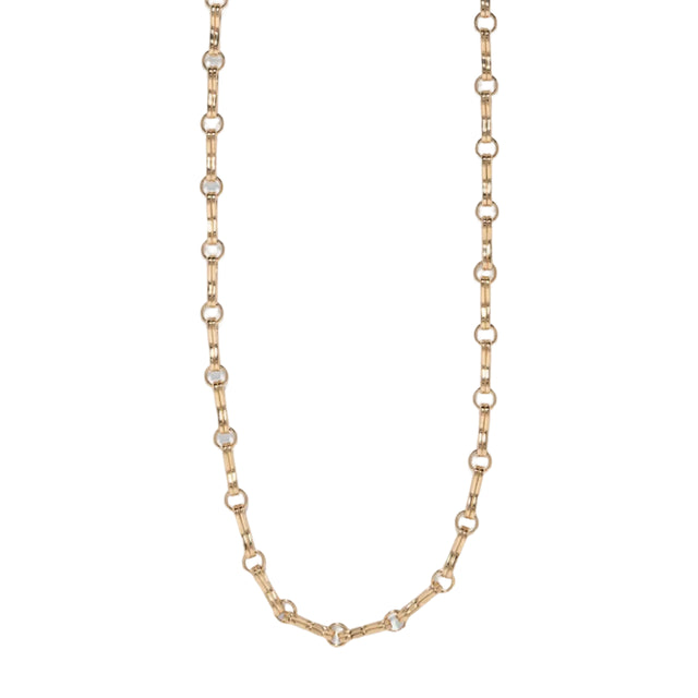 Large Motif Double Link Chain Necklace