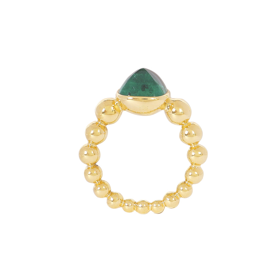 Bead Ring - Emerald