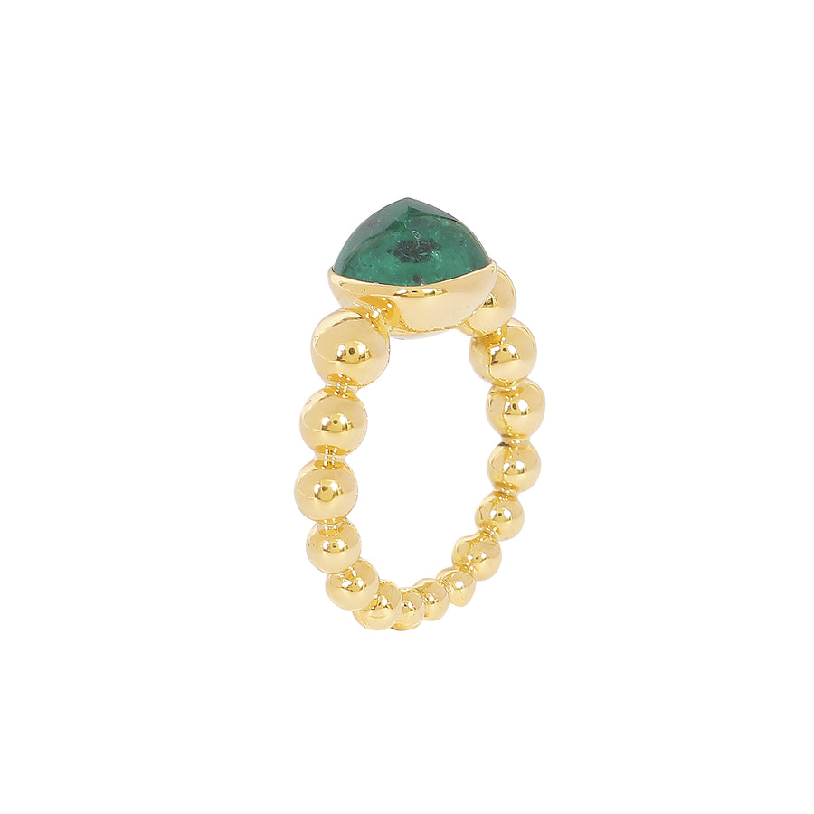 Bead Ring - Emerald