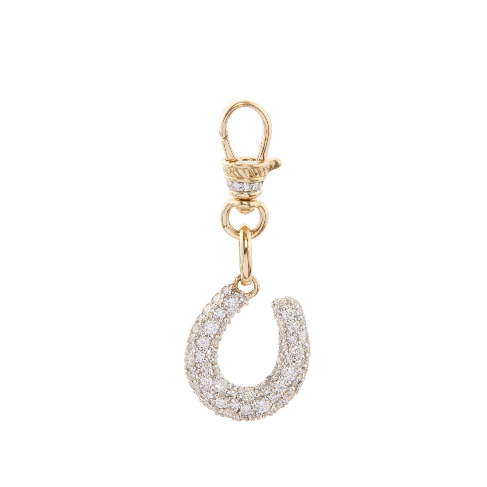 Pave Diamond Horseshoe Pendant