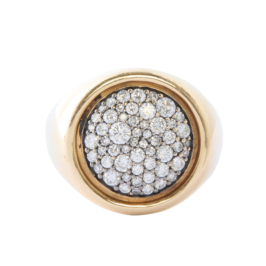 Black Rhodium Plated Antique Smartie Ring - Main Img