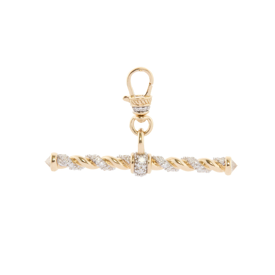 Diamond Twisted Rope T-Bar Pendant