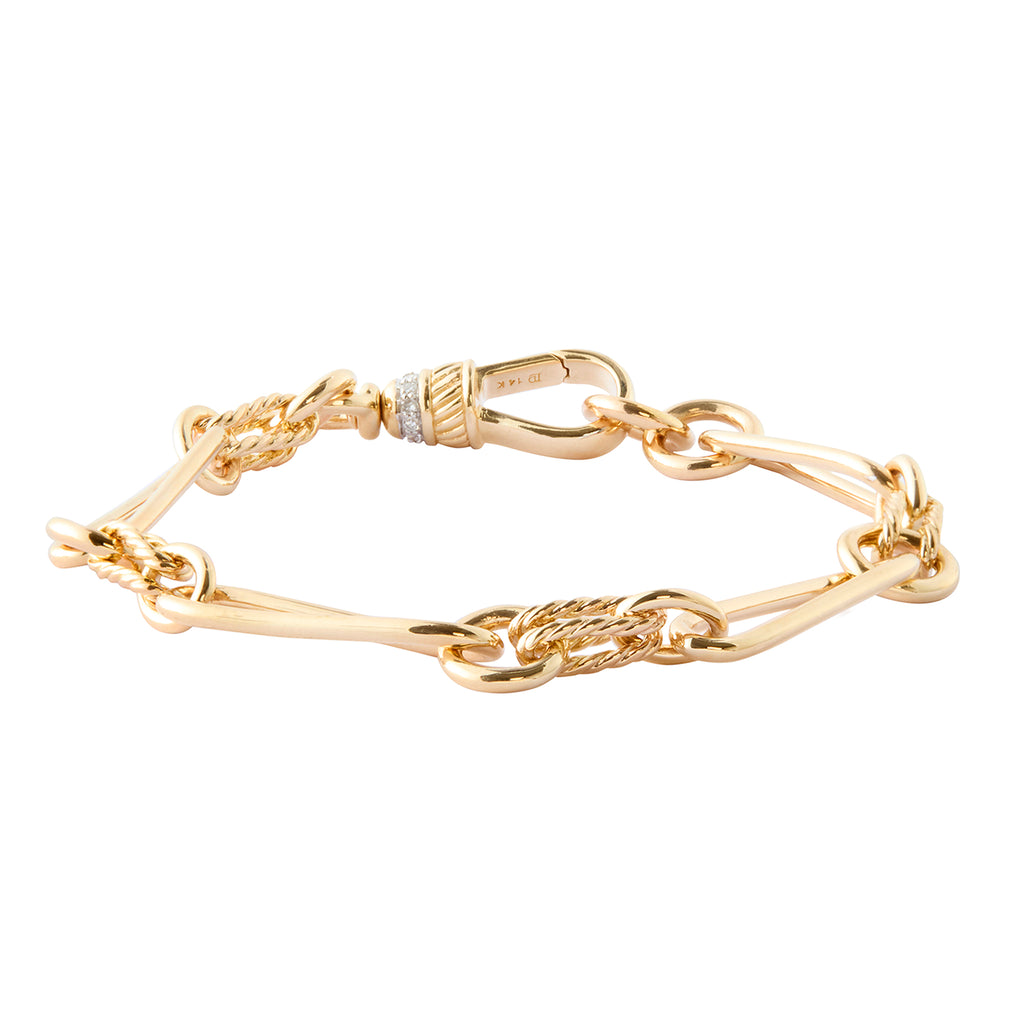 Twisted Link Chain Bracelet – Broken English Jewelry