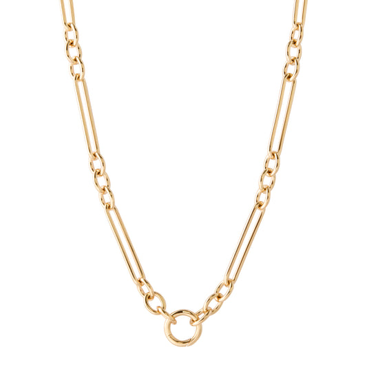 Trombone Link Chain - Yellow Gold - Main Img