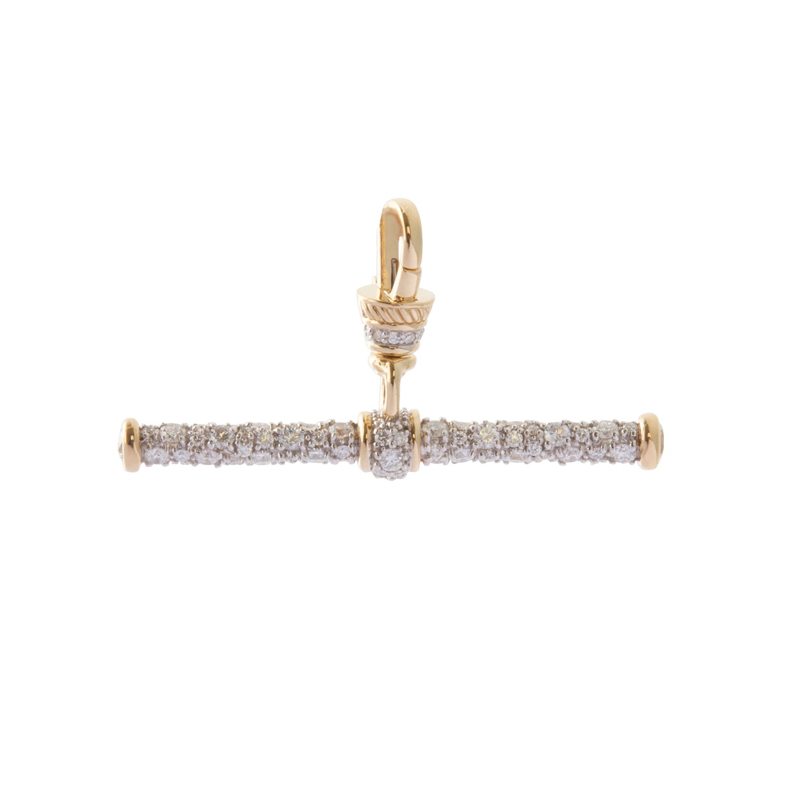 Lucy Delius T-Bar Pendant - Diamond with Albert Clip - Charms & Pendants - Broken English Jewelry