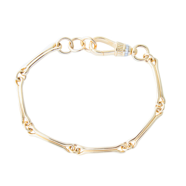 Lucy Delius Show Your Bones Spring Link Bracelet - Diamond - Bracelets - Broken English Jewelry