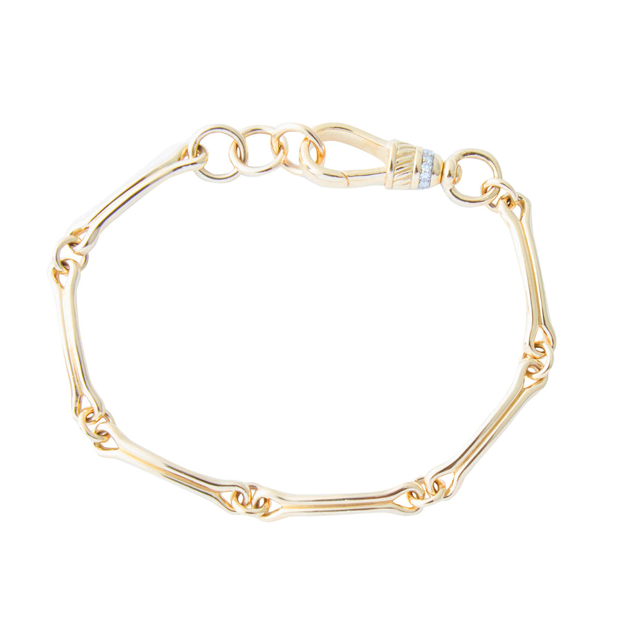 Lucy Delius Show Your Bones Spring Link Bracelet - Diamond - Bracelets - Broken English Jewelry