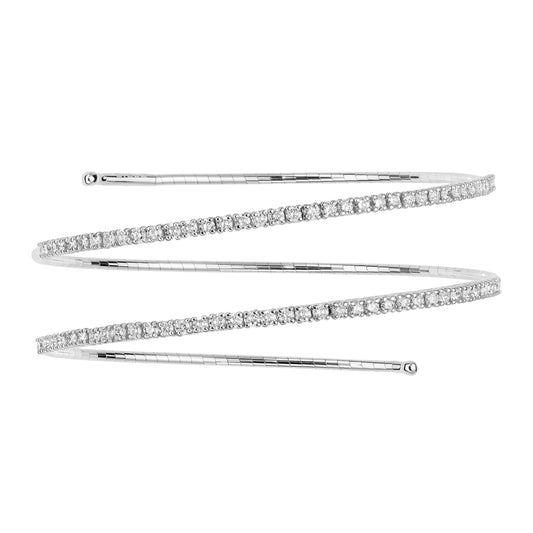 Round Diamond Double Wrap Bracelet - Main Img