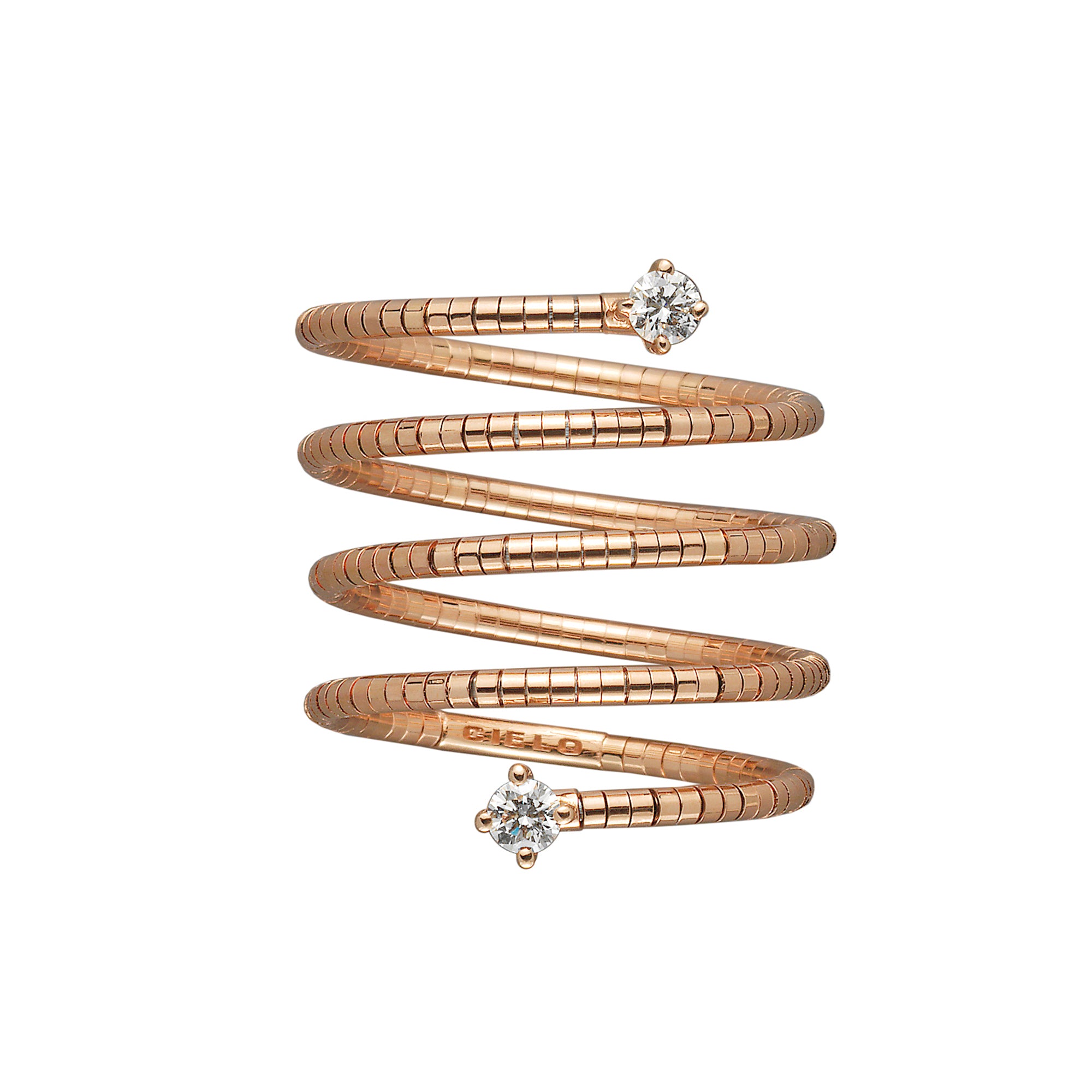 Mattia Cielo - Natural and Round Diamond 5 Row Ring