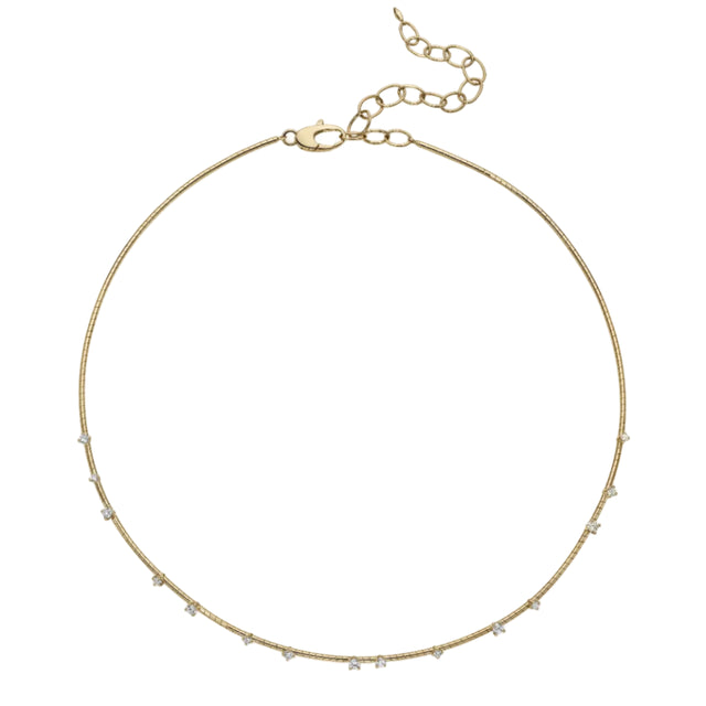 Diamond Scattered Collar Necklace