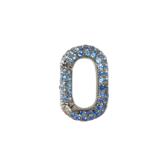 Selim Mouzannar Blue Sapphire Link Clasp Pendant - 20mm - Charms & Pendants - Broken English Jewelry