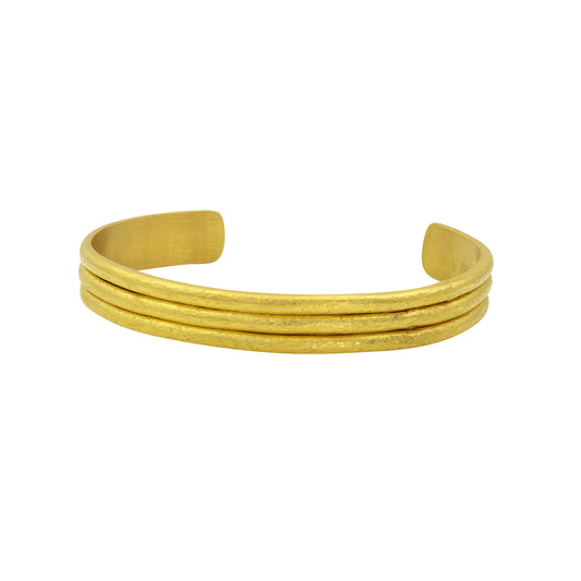 Hammered Bangle Cuff Bracelet - Main Img