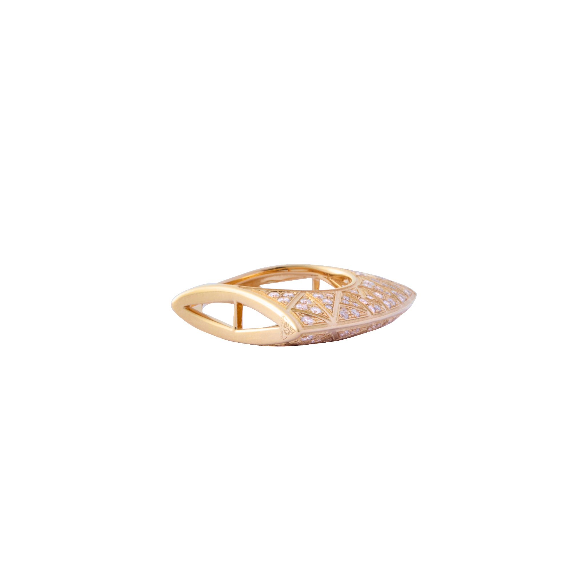 Lotus Cross Ring - Diamond