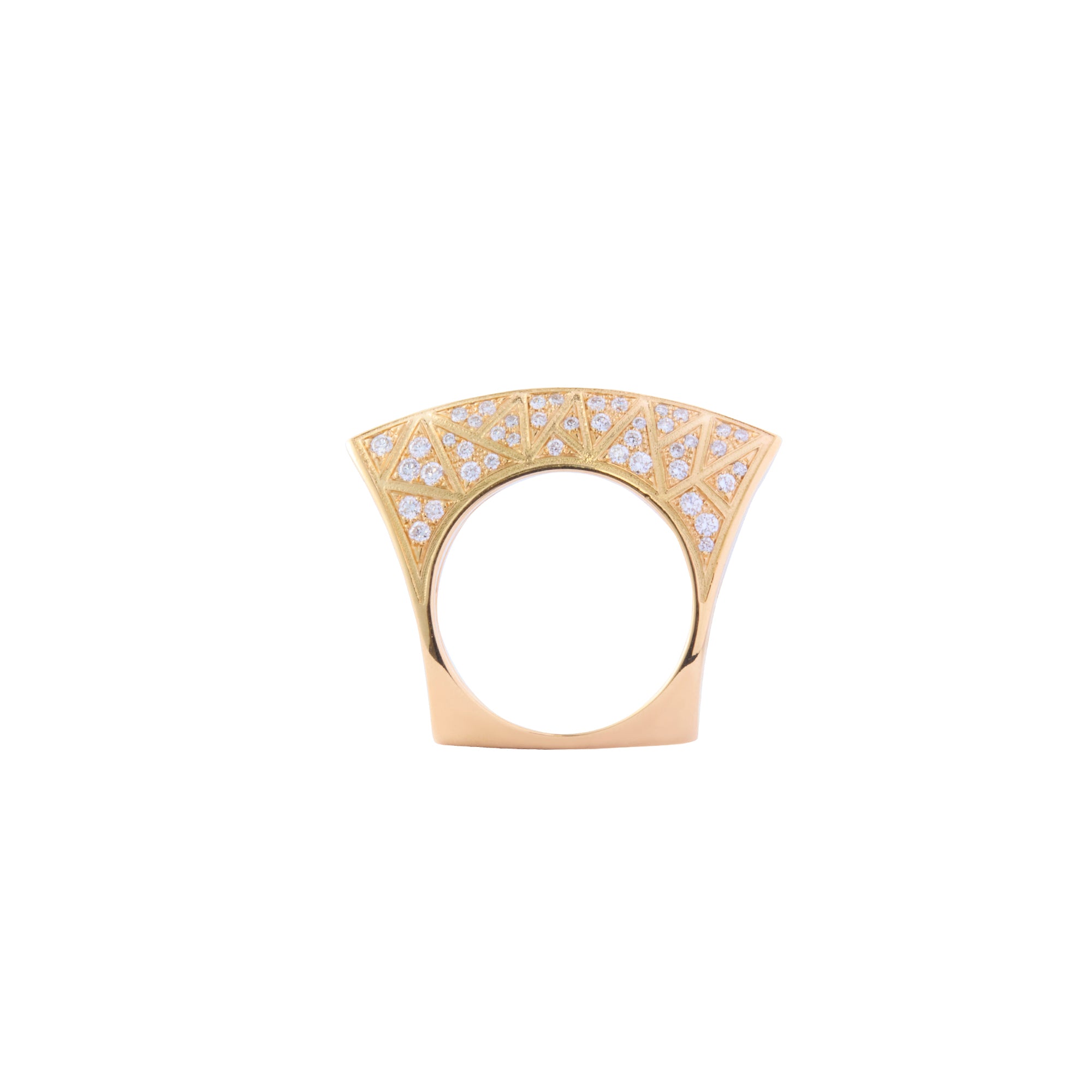 Lotus Cross Ring - Diamond