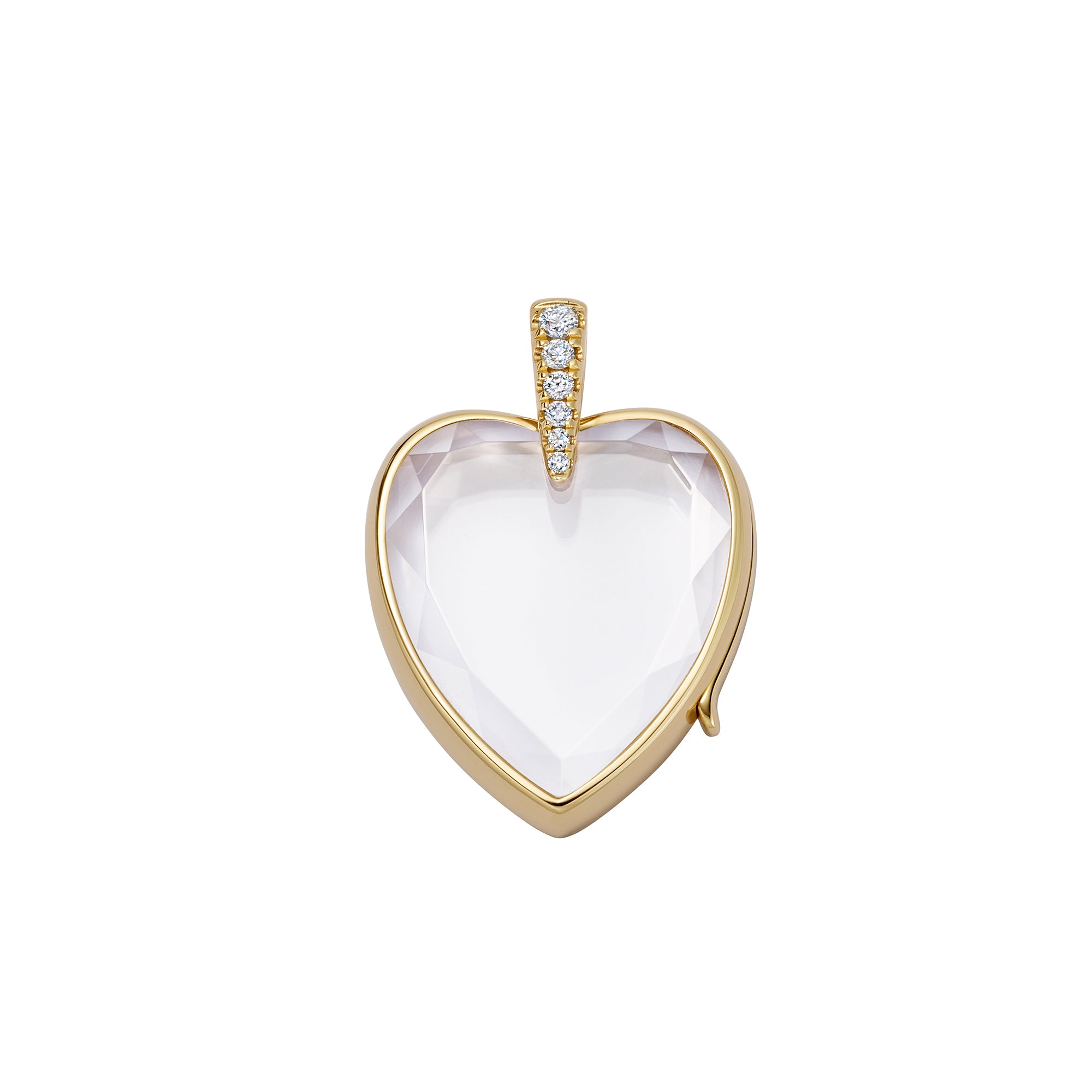Diamond Amate Heart Locket Pendant