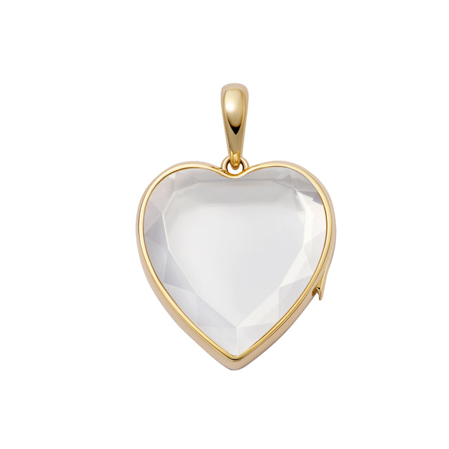 Sapphire Large Heart Of Gold Locket