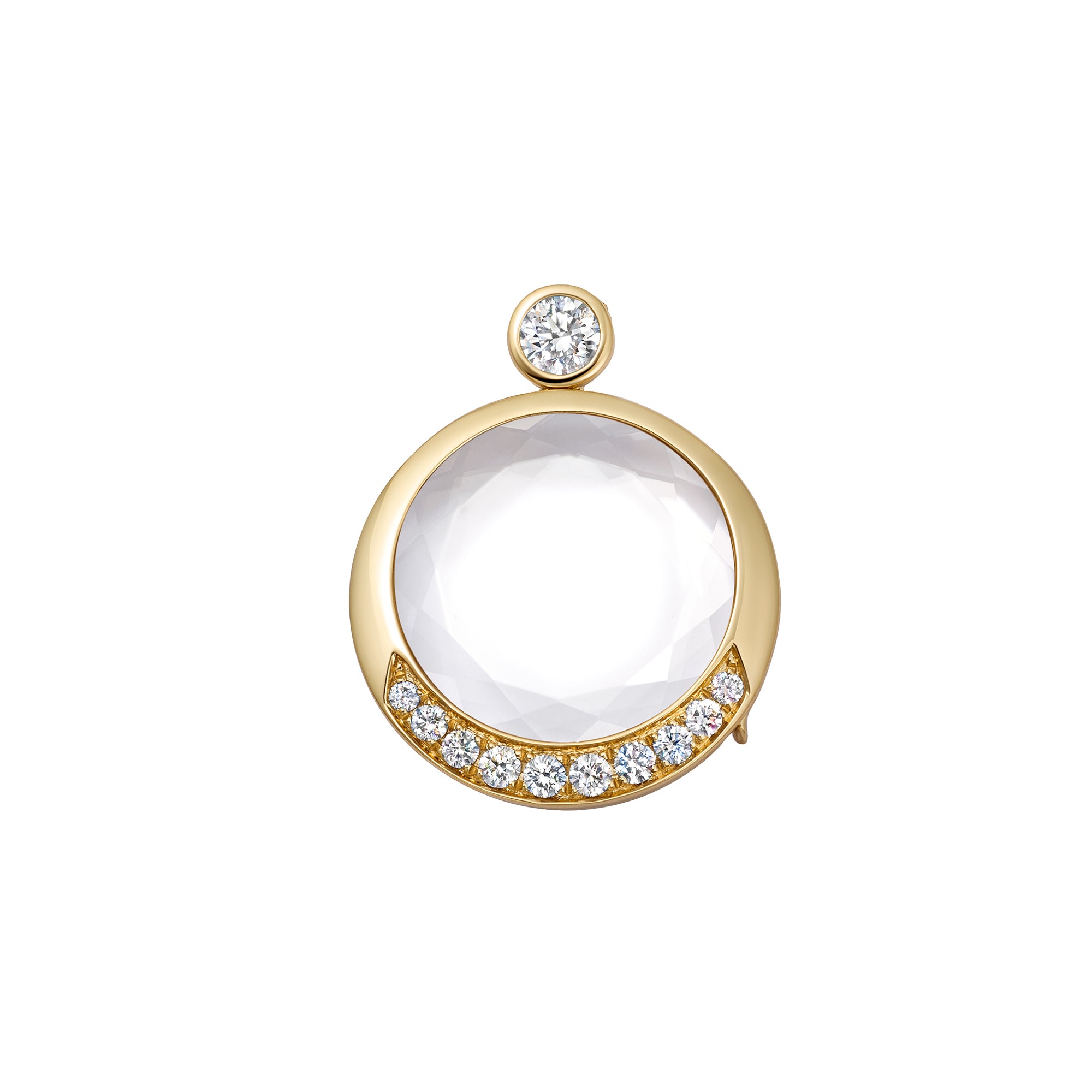 Loquet - Sapphire and Diamond Lunar Cushion Locket