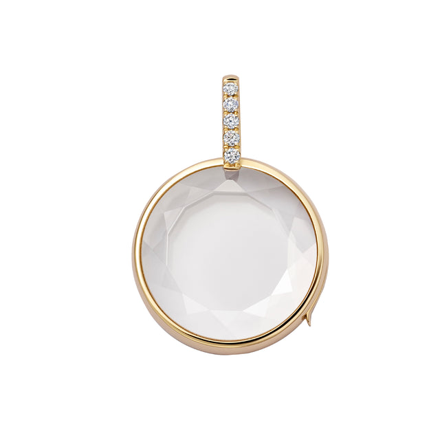 Diamond Lyra Round Locket