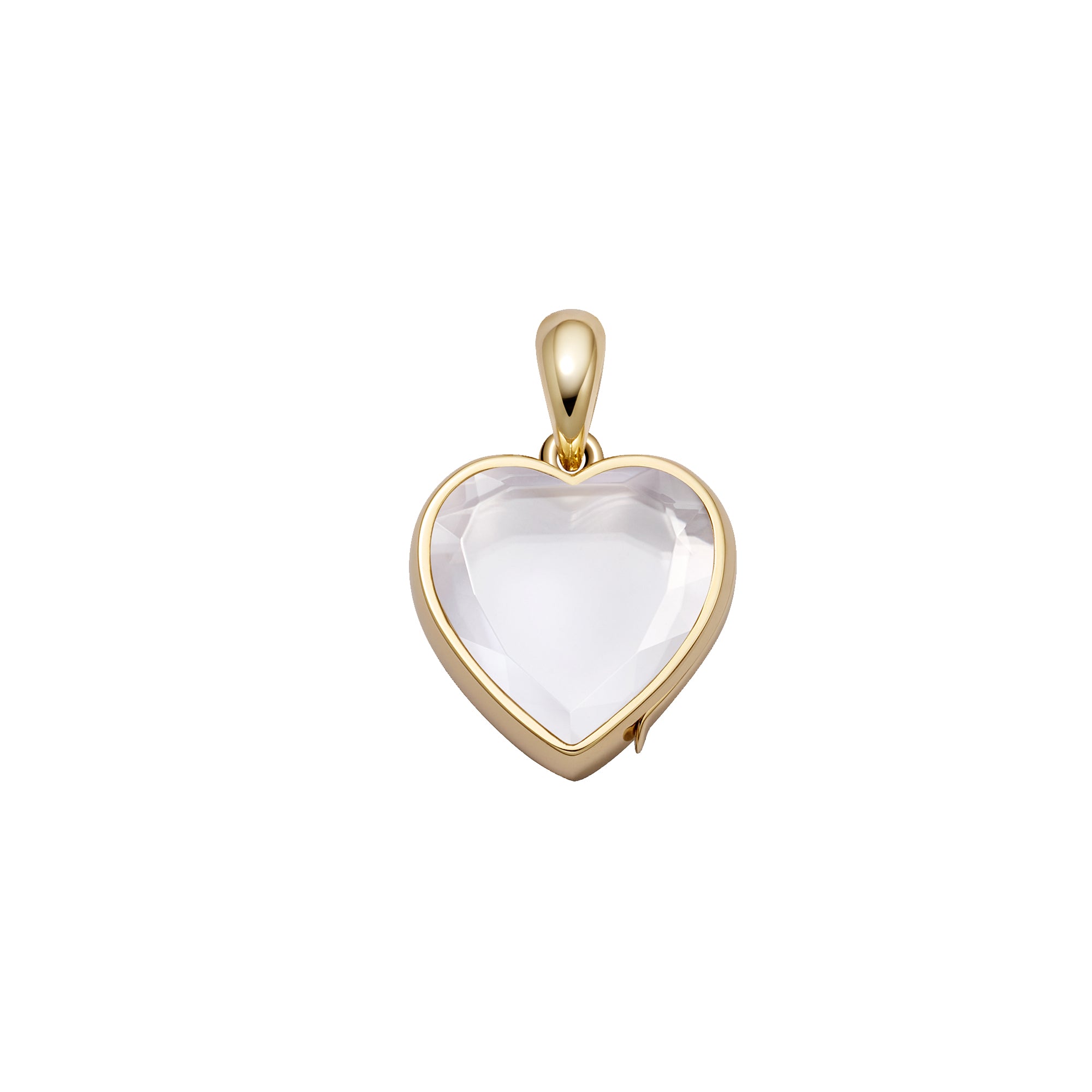 Loquet - Sapphire Mini Heart of Gold Locket Pendant