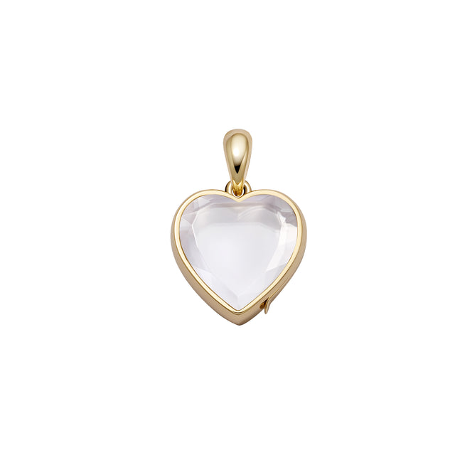 Loquet - Sapphire Mini Heart of Gold Locket Pendant