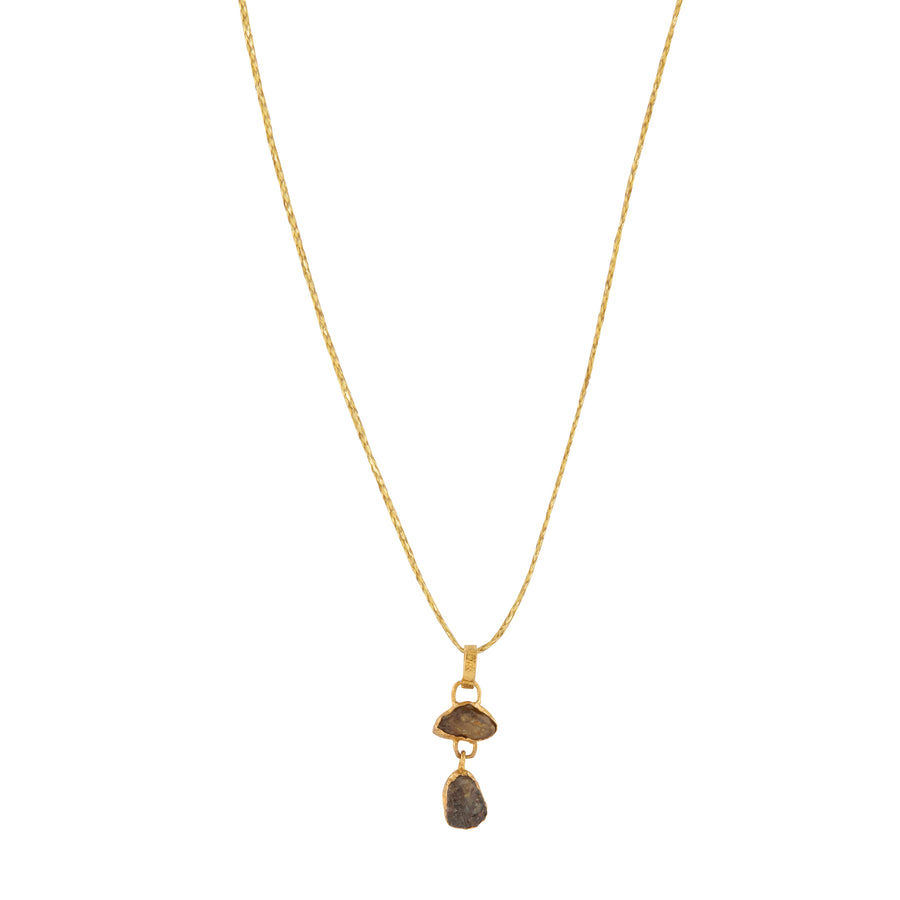 Borneo Diamond Double Drop Necklace