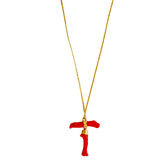 Double Drop Coral Branches Necklace - Main Img