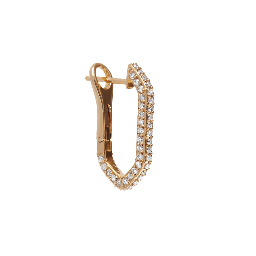 Prasi Mangueira Link Hoop Earring, front angled view