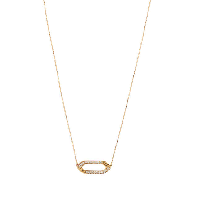 Prasi Mangueira Solo In Veneziana Chain Necklace, front view