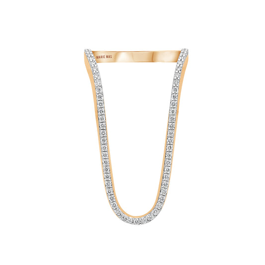 Half Pave Diamond Aurora Ring - Main Img