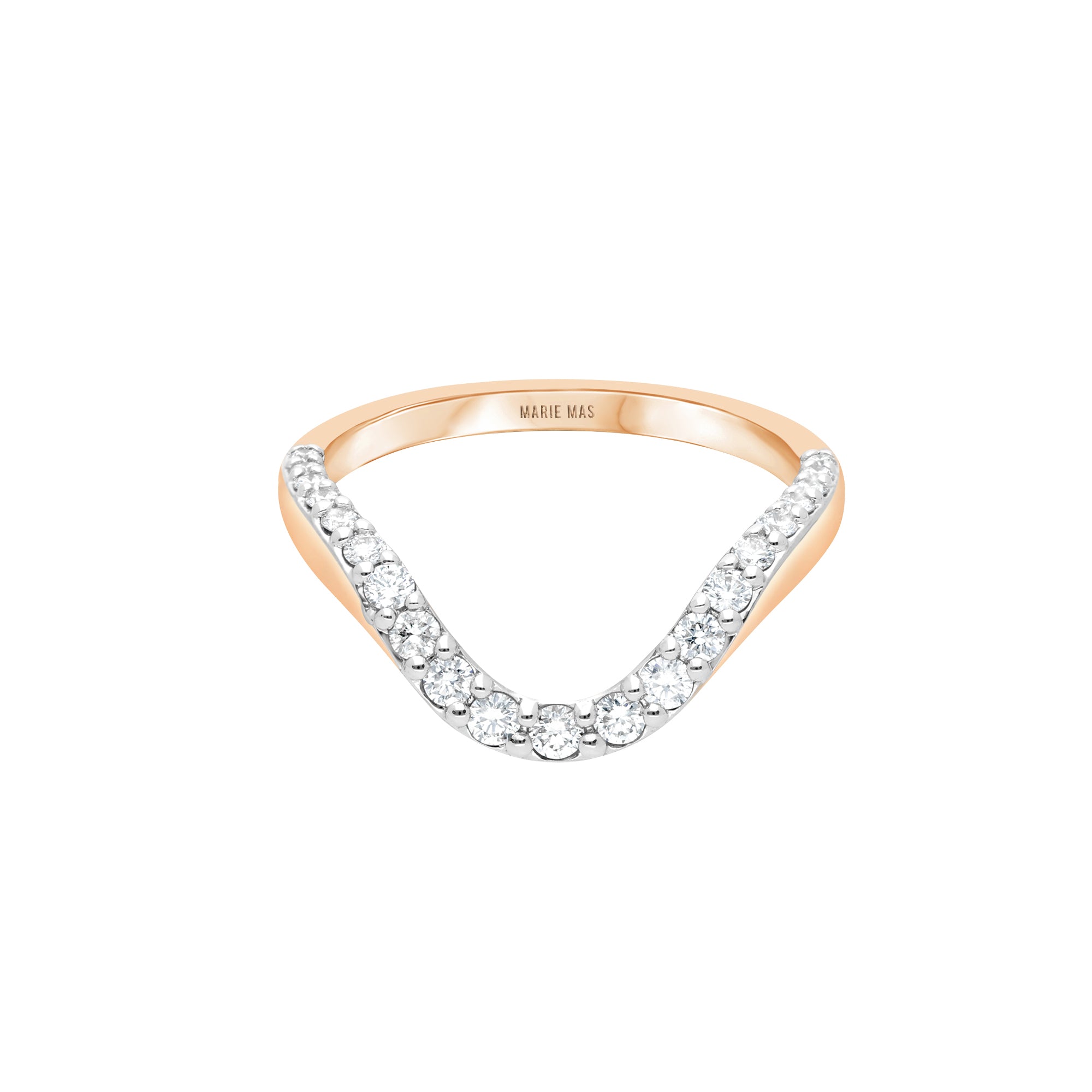 Half Pave Diamond Grand Halo Ring