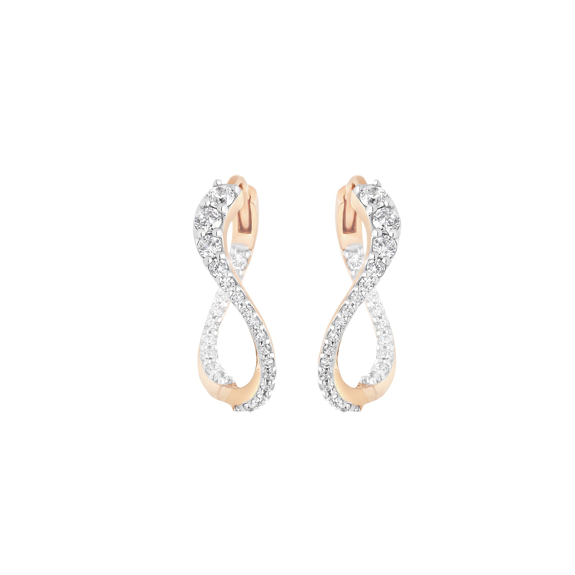 Diamond Classic Caustic Light Hoop Earrings