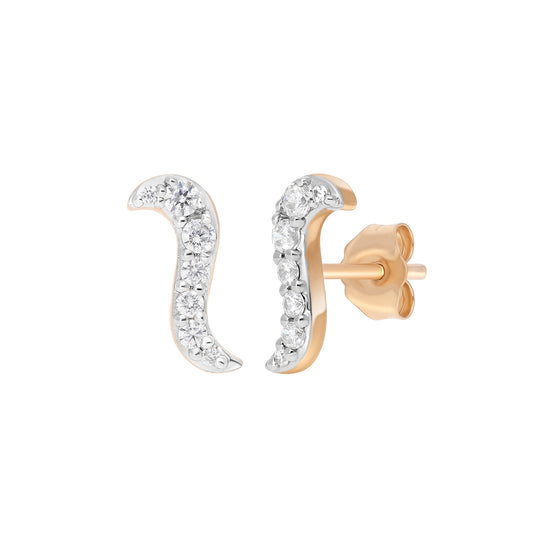 Diamond Radiant Stud Earrings