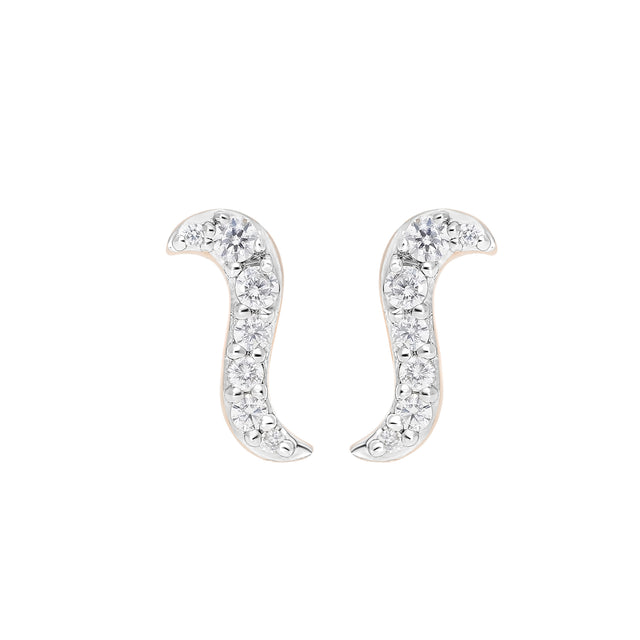 Diamond Radiant Stud Earrings