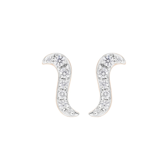 Diamond Radiant Stud Earrings - Main Img