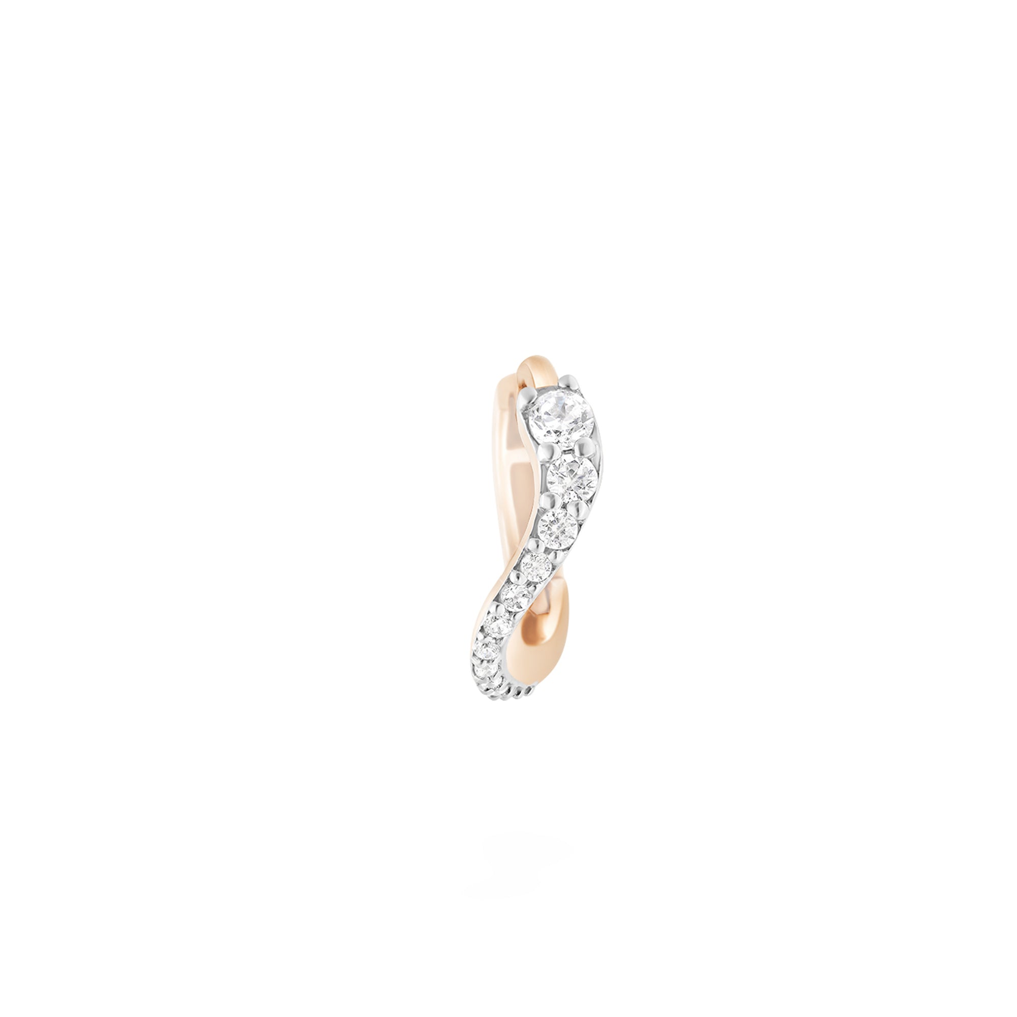 Diamond Mini Caustic Light Hoop Earrings
